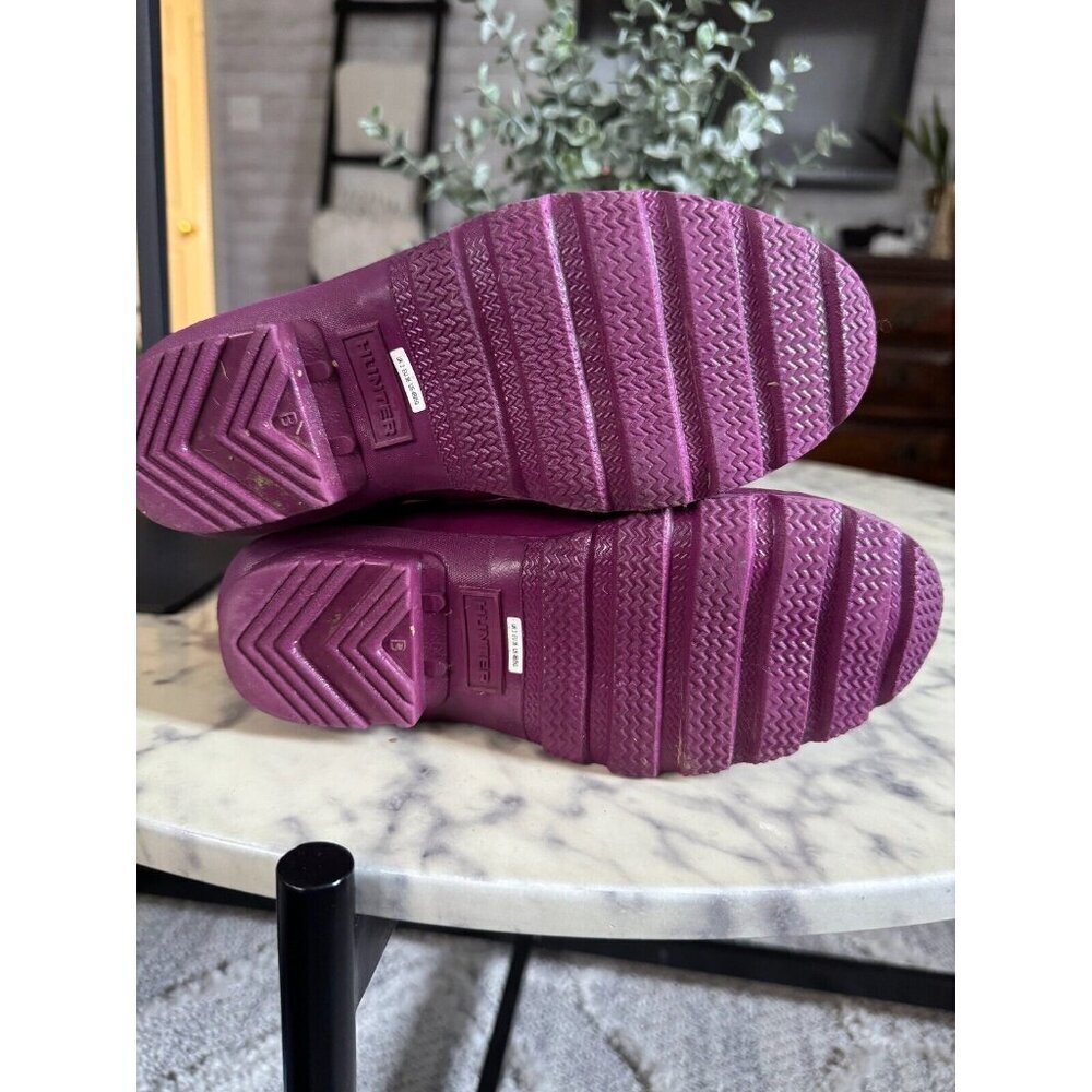 Hunter Purple Original Gloss Waterproof Rain Boots Womens Size 4B/5G - Picture 5 of 7